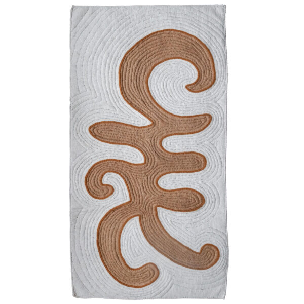Tapis en laine feutrée - Adam marron