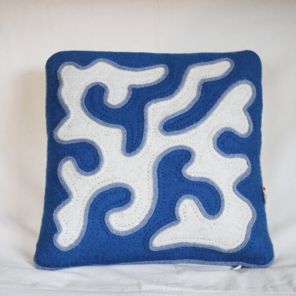 Housse de Coussin Cumulus bleu foncé