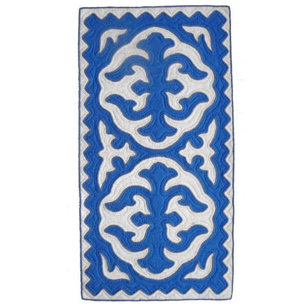 Tapis en laine feutrée - Osmose bleu